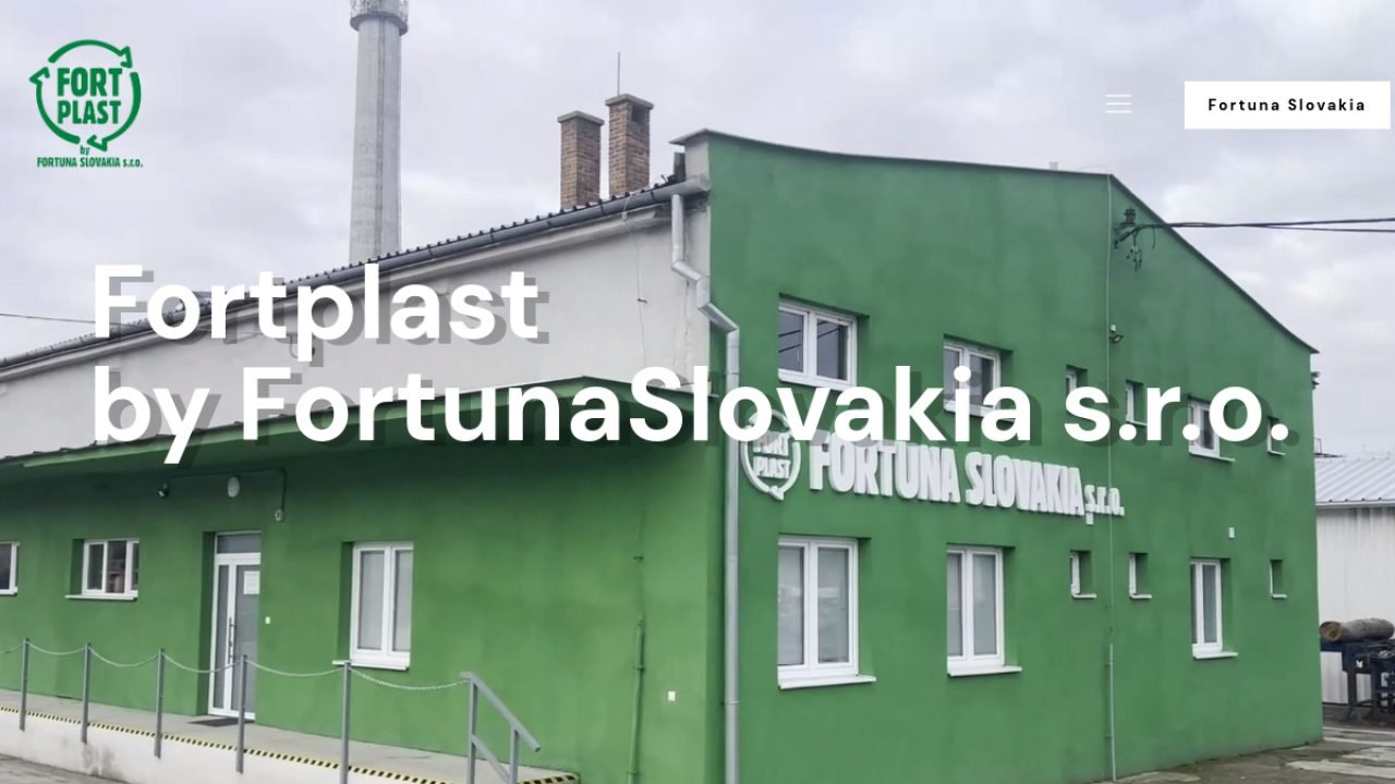 Screenshot webu fortplast.sk