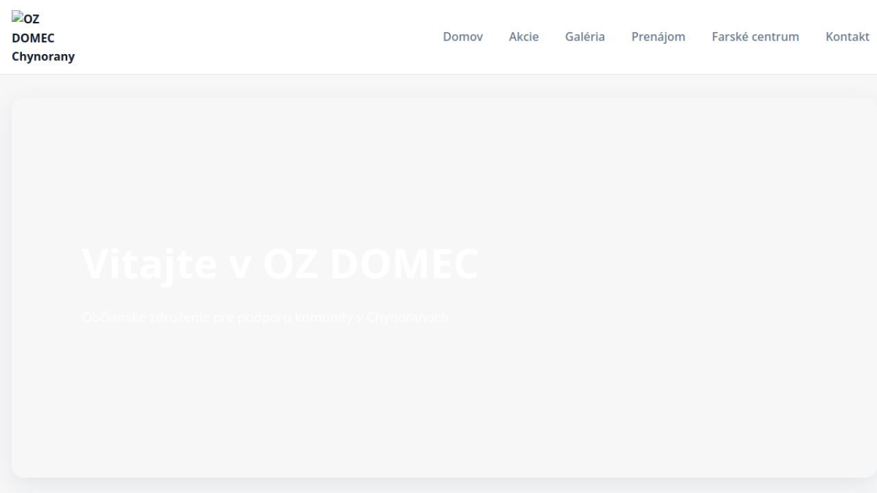 Screenshot webu ozdomec.sk