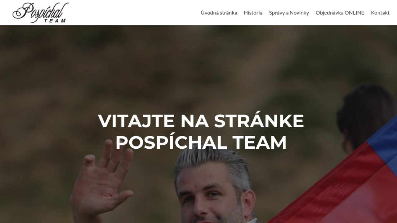 Screenshot webu pospichalteam.sk