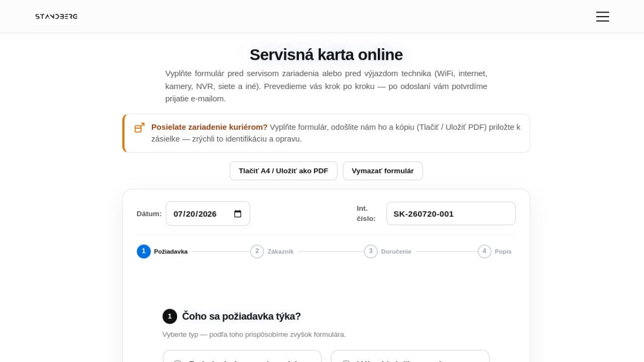 Screenshot webu servisak.eu